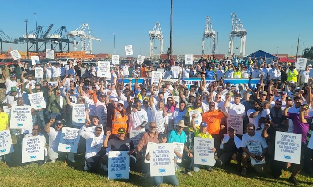 U.S. Port Strike Enters Third Day, Raising Concerns of Economic Recession